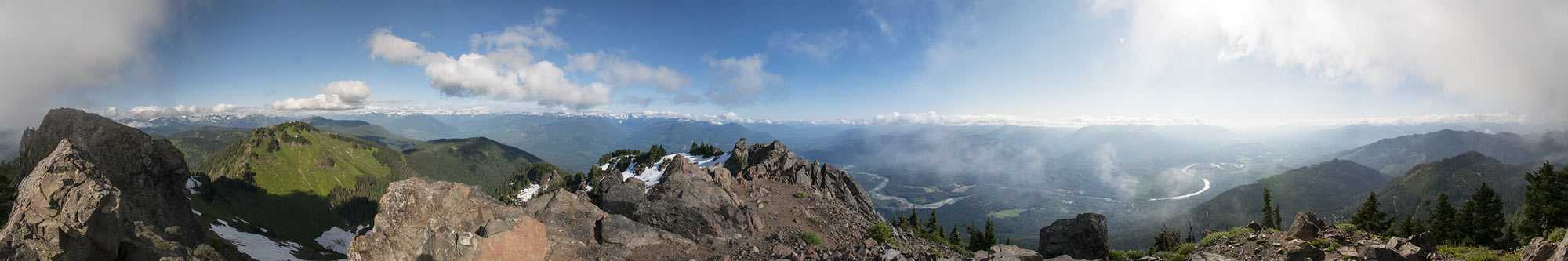 An example  panorama from Sauk Mountain from the thousands created by  the Art of Geography